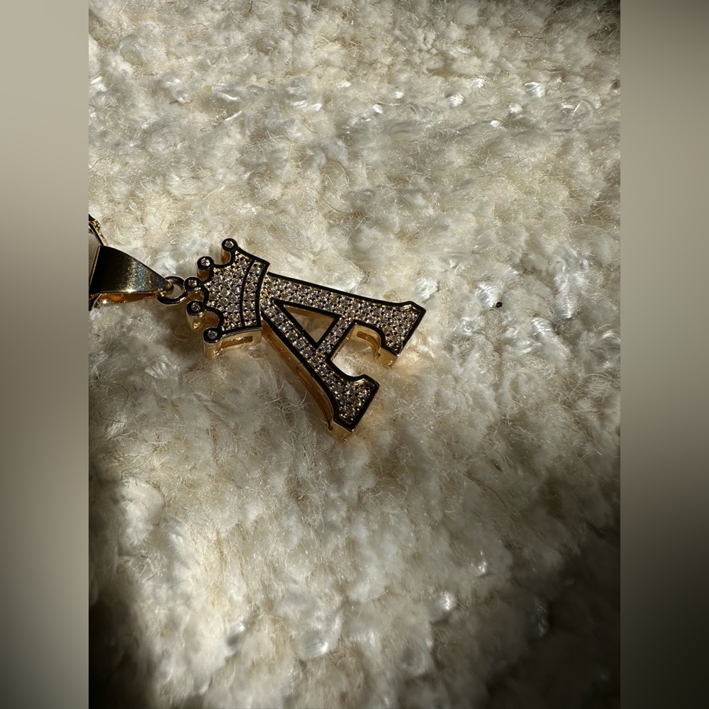 Letter A necklace with chain. Brand new.